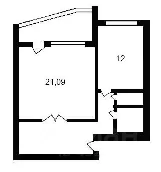 1-к кв. Московская область, Домодедово Северный мкр, ул. 1-я ... - Фото 2