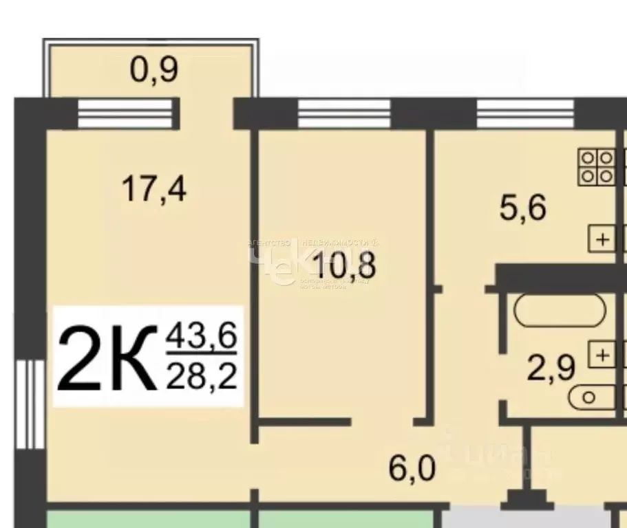 Комната Нижегородская область, Нижний Новгород просп. Ленина, 53к4 ... - Фото 1