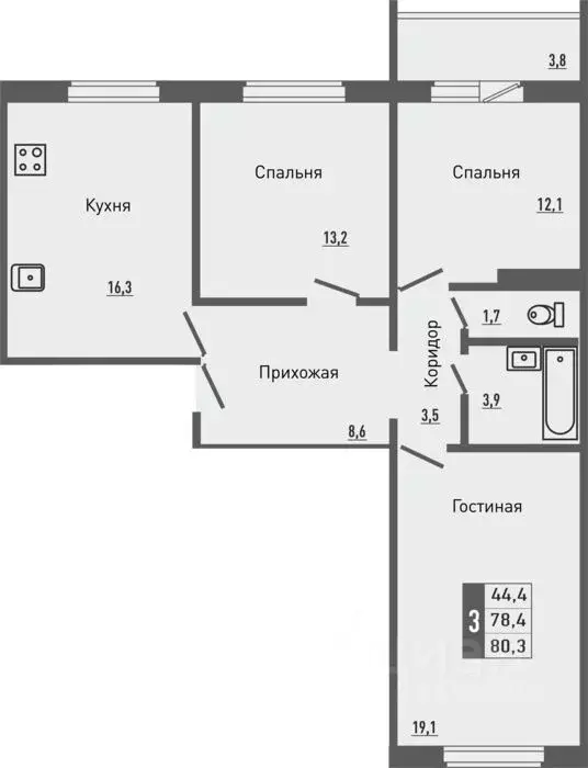 3-к кв. Орловская область, Орловский район, д. Жилина, Болховский мкр ... - Фото 1