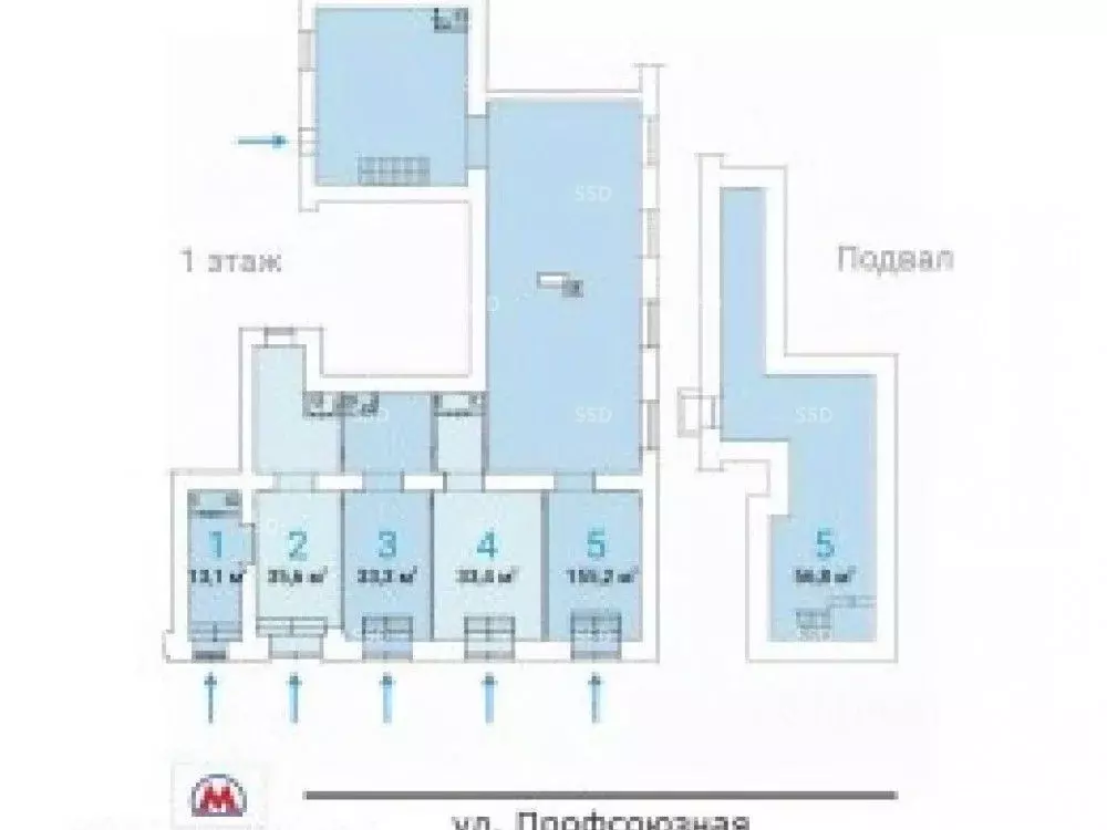 Помещение свободного назначения в Москва Профсоюзная ул., 5/9 (212 м) - Фото 2