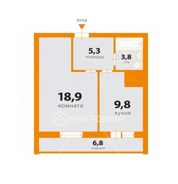 1-к кв. Санкт-Петербург пос. Шушары, ул. Валдайская, 4к2 (37.8 м) - Фото 2