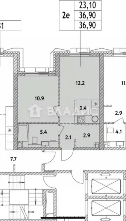 2-к кв. Москва Озерная ул., 42С7 (36.9 м) - Фото 1