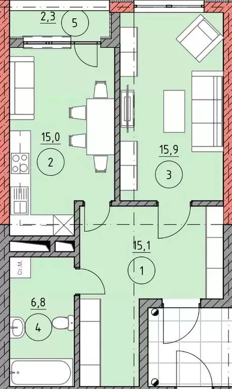 1-к кв. Чеченская республика, Грозный ул. Довлитмирза Хочкаевича ... - Фото 2