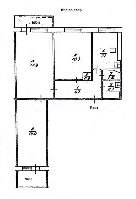 3-к. квартира, 60,8 м, 9/9 эт. - Фото 1