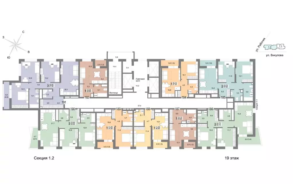 1-к кв. Свердловская область, Екатеринбург ул. Семена Лагоды, 80 (37.3 ... - Фото 1