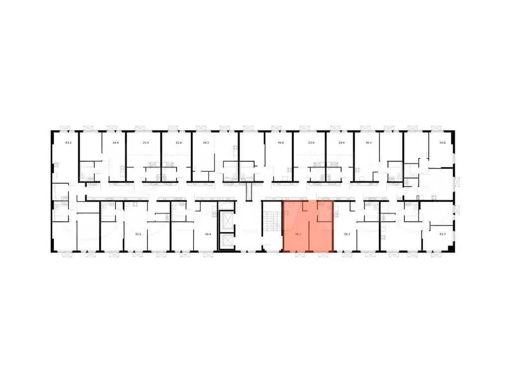 1-к. квартира, 36,2 м, 15/15 эт. - Фото 1