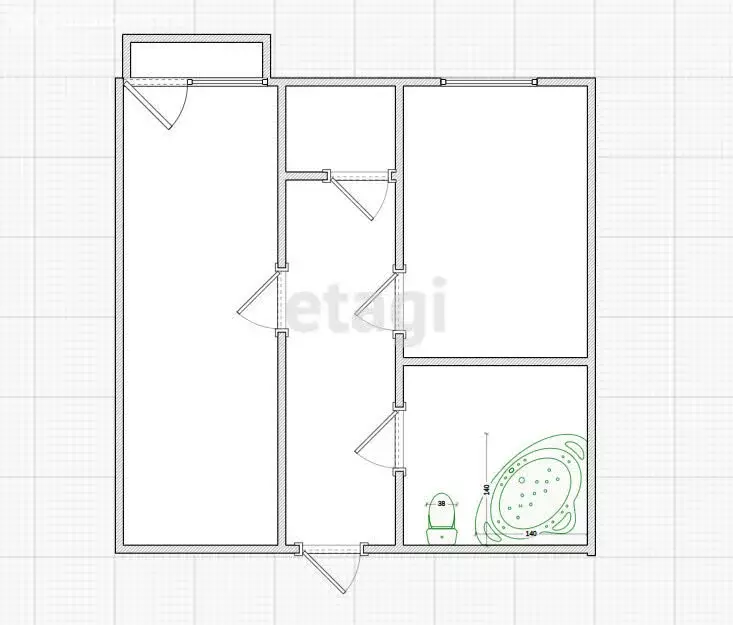 1-комнатная квартира: Костромской район, Чернопенское сельское ... - Фото 1
