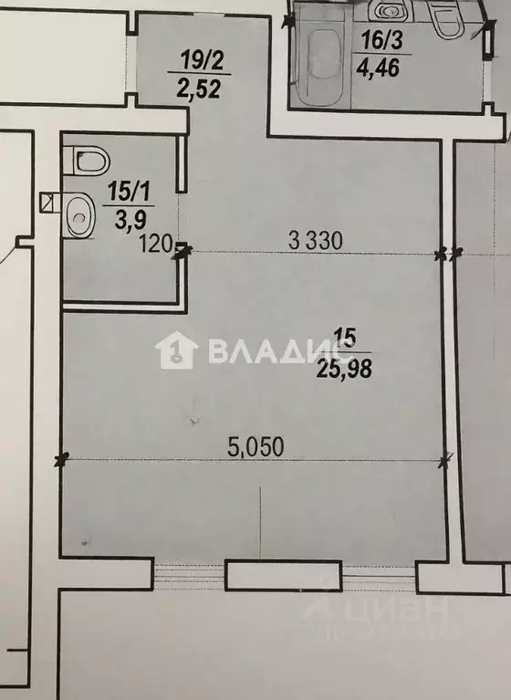 1-к кв. Краснодарский край, Ейск Красная ул., 59/1 (32.4 м) - Фото 2