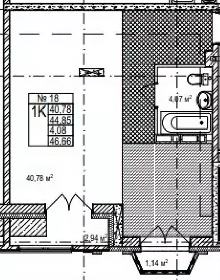 1-к кв. Нижегородская область, Нижний Новгород Малая Ямская ул. (46.66 ... - Фото 0
