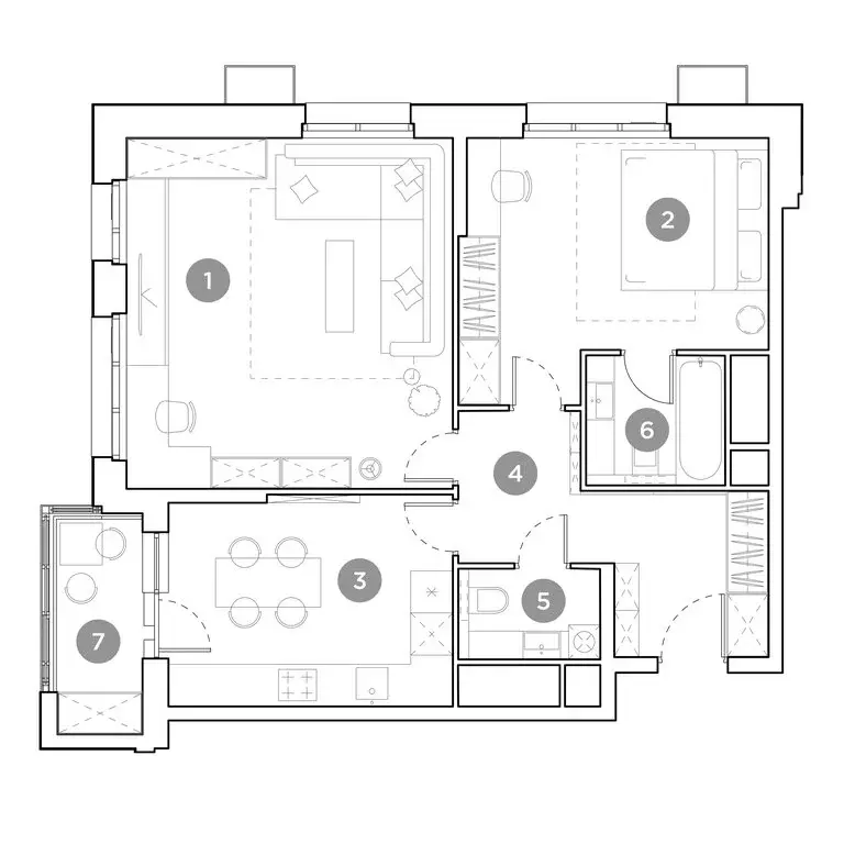 2-комнатная квартира: Люберцы, улица Гоголя, 3 (67.5 м) - Фото 2
