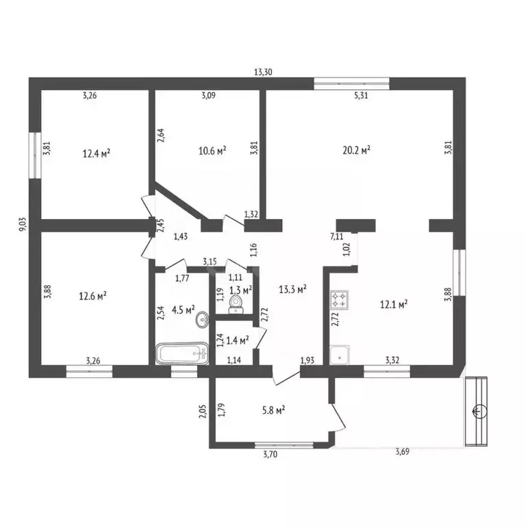 Дом в Амурская область, Зея Светлый мкр, 11 (94 м) - Фото 2