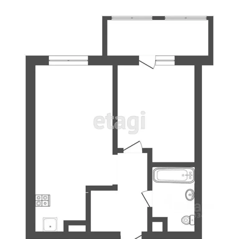 1-к кв. Тюменская область, Тюмень ул. Фармана Салманова, 22 (40.7 м) - Фото 0