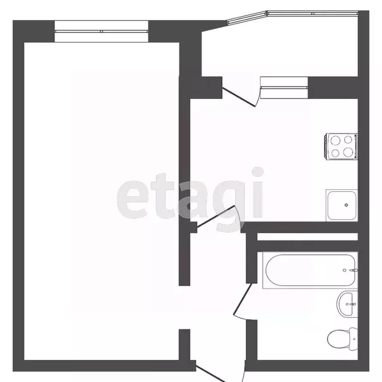 1-к кв. Тюменская область, Тюмень ул. Николая Никитина, 2к1 (40.8 м) - Фото 0