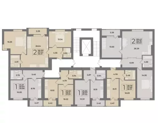 2-к кв. Калининградская область, Калининград Суздальская ул. (66.73 м) - Фото 2