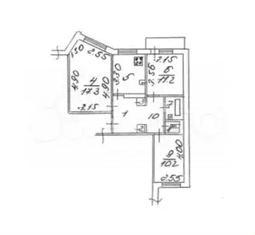 3-к. квартира, 62,8 м, 5/9 эт. - Фото 0