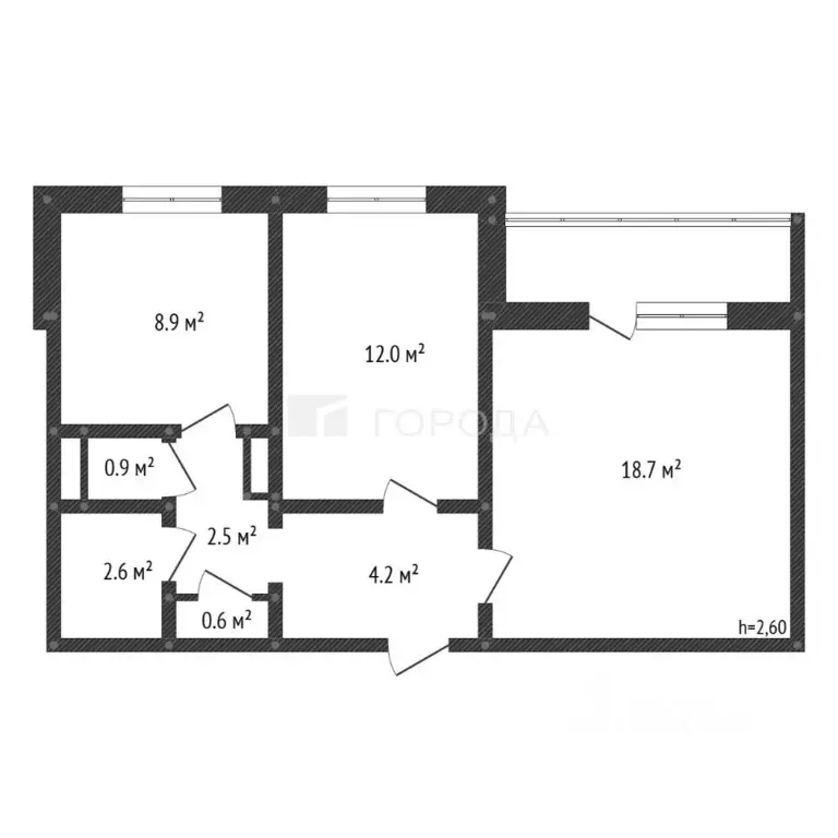 2-к кв. Алтайский край, Барнаул ул. Антона Петрова, 138А (51.0 м) - Фото 1