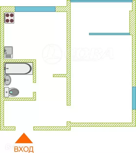 Продаётся 1-к квартира, 31.7 м - Фото 1