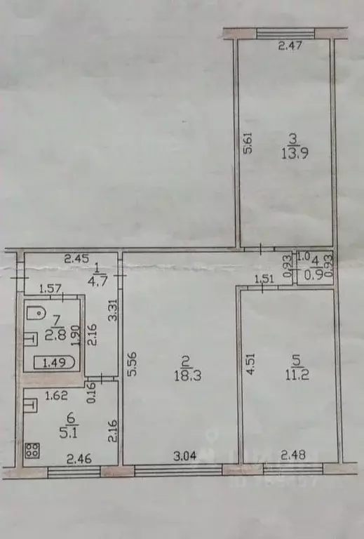 3-к кв. Татарстан, с. Высокая Гора ул. Юбилейная, 13 (56.9 м) - Фото 2