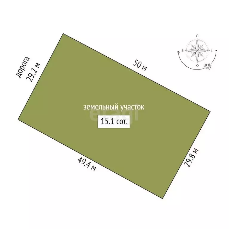 Участок в посёлок Майский, квартал Майский-80, Малиновый переулок (15 ... - Фото 1