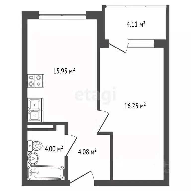 1-к кв. Ленинградская область, Тосненский район, Федоровское городское ... - Фото 2