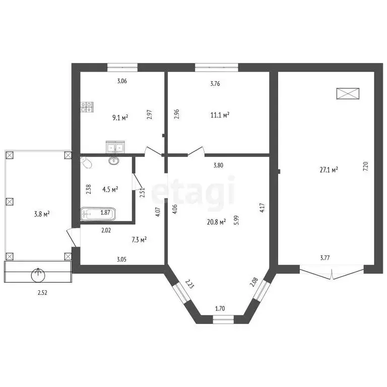 Дом в Чита, микрорайон Амурский (105 м) - Фото 1