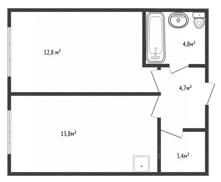 1-к кв. Москва наб. Марка Шагала, 13 (39.5 м) - Фото 2