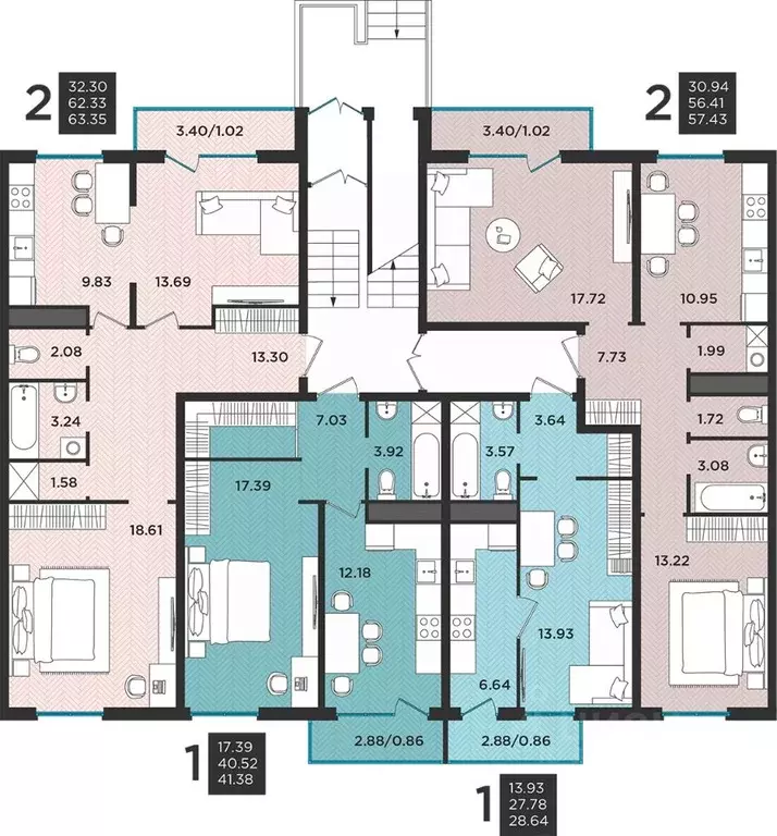 2-к кв. Ленинградская область, Всеволожский район, Агалатовское с/пос, ... - Фото 2