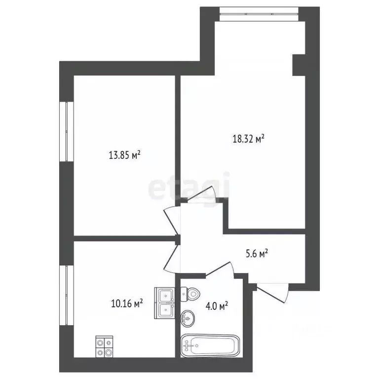 2-к кв. Ярославская область, Ярославль проезд 2-й Брагинский, 22 (51.7 ... - Фото 2
