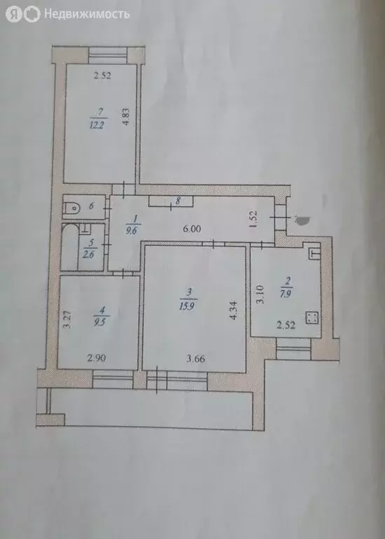 3-комнатная квартира: новочебоксарск, улица 10-й пятилетки, 31 (59.9 . - Фото 1