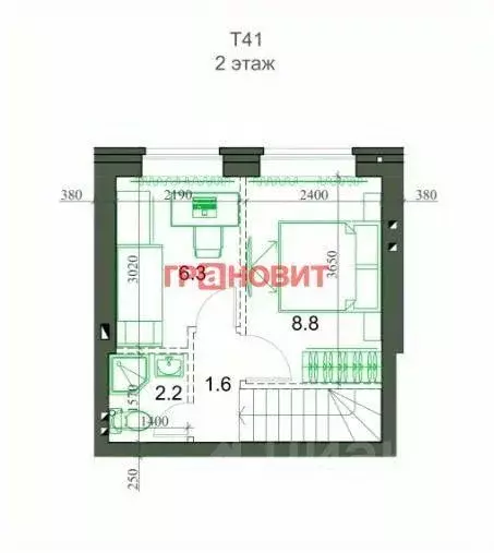 Таунхаус, 41.3 м - Фото 0