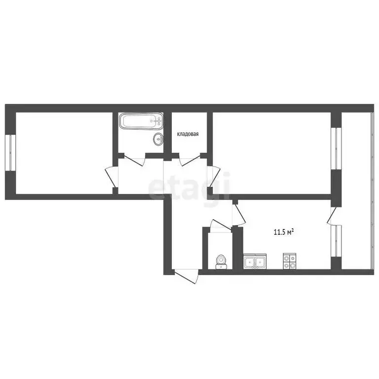 2-комнатная квартира: Тамбов, Свободная улица, 6А (67 м) - Фото 0