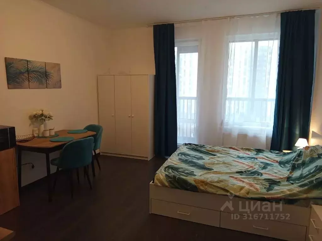 Студия Санкт-Петербург аллея Арцеуловская, 15 (26.0 м) - Фото 1