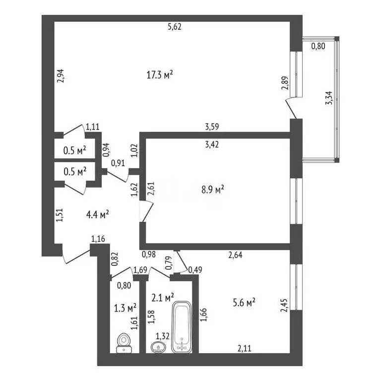 2-комнатная квартира: Сковородино, улица Победы, 15 (40.5 м) - Фото 1