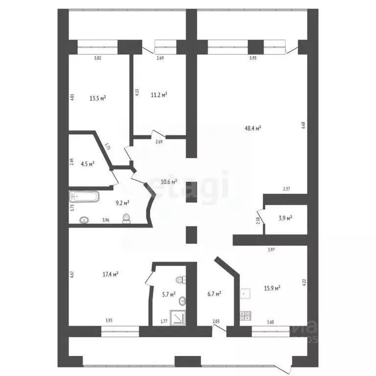4-к кв. Кемеровская область, Кемерово Щегловский пер., 10а (146.5 м) - Фото 2