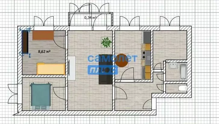 4-к кв. Алтайский край, Бийск Социалистическая ул., 36 (60.6 м) - Фото 1