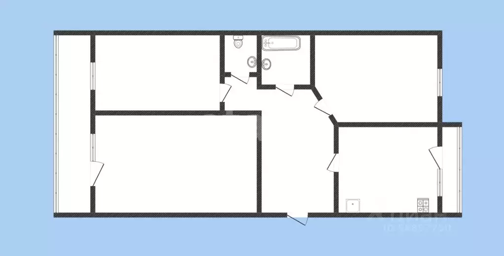 3-к кв. Карачаево-Черкесия, Черкесск Октябрьская ул., 380 (93.2 м) - Фото 2