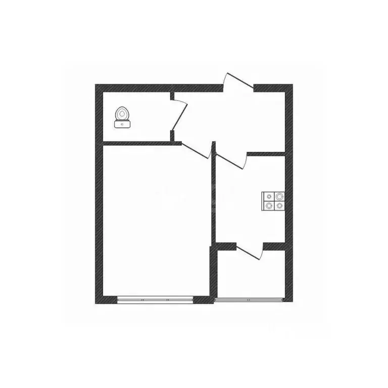 1-к кв. Смоленская область, Смоленский муниципальный округ, д. ... - Фото 2