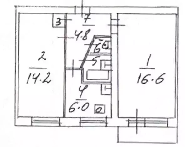 2-комнатная квартира: посёлок городского типа Малаховка, Быковское ... - Фото 1