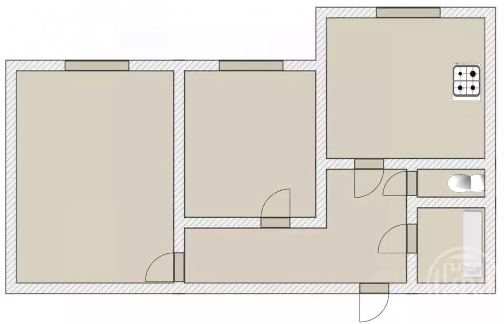 2-к кв. Санкт-Петербург Яхтенная ул., 12К1 (51.0 м) - Фото 2