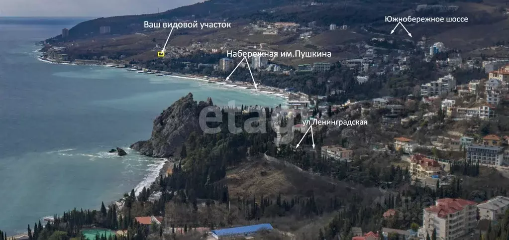 Участок в Крым, Ялта муниципальный округ, Гурзуф пгт  (15.0 сот.) - Фото 1