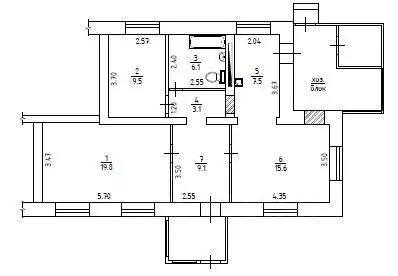 3-к кв. Коми, Корткеросский район, с. Сторожевск ул. Дружбы, 15 (70.0 ... - Фото 2