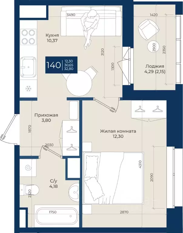 1-к кв. Ленинградская область, Ломоносовский район, Аннинское ... - Фото 1