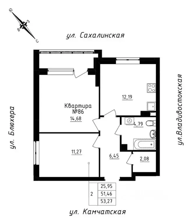 2-к кв. Свердловская область, Екатеринбург ул. Кронштадтская, 30 ... - Фото 1