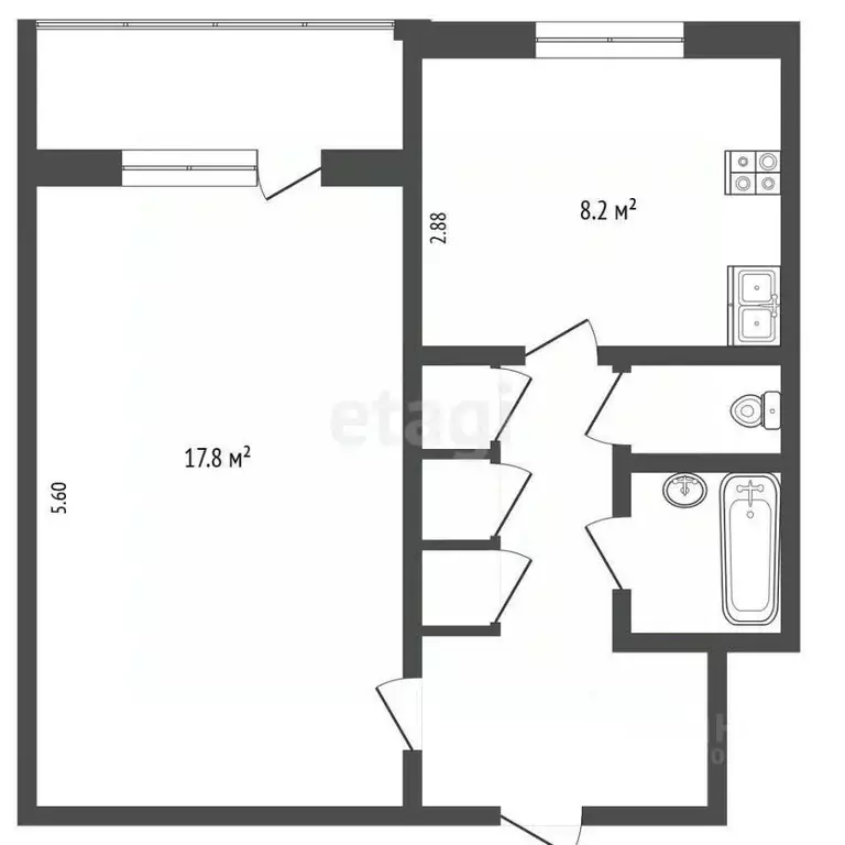 1-к кв. Ямало-Ненецкий АО, Новый Уренгой Советский мкр, 4/1 (35.9 м) - Фото 2