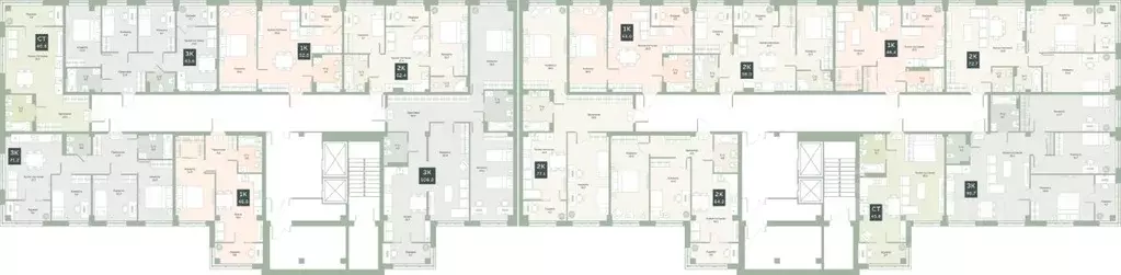 2-к кв. Курганская область, Курган Заозерный жилрайон, 6А мкр, ул. ... - Фото 2