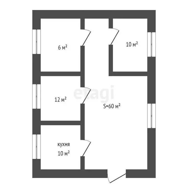 Дом в Брянск, улица Сакко и Ванцетти (60 м) - Фото 0