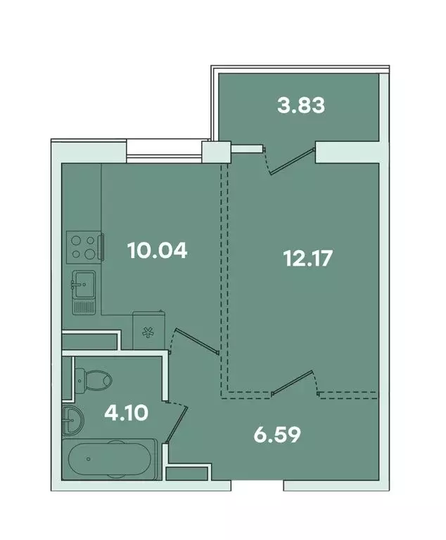 1-комнатная квартира: Иркутск, улица Петрова, 18 (37.86 м) - Фото 0