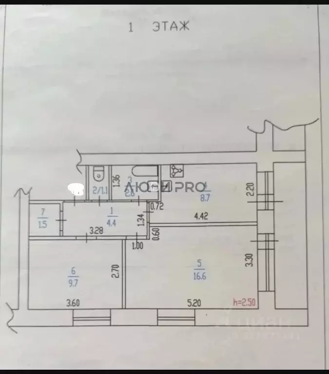 2-к кв. Алтайский край, Барнаул Затон мкр, ул. Лермонтова, 17А (44.6 ... - Фото 2