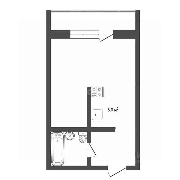 Студия Ростовская область, Ростов-на-Дону Берберовка мкр, ул. ... - Фото 2