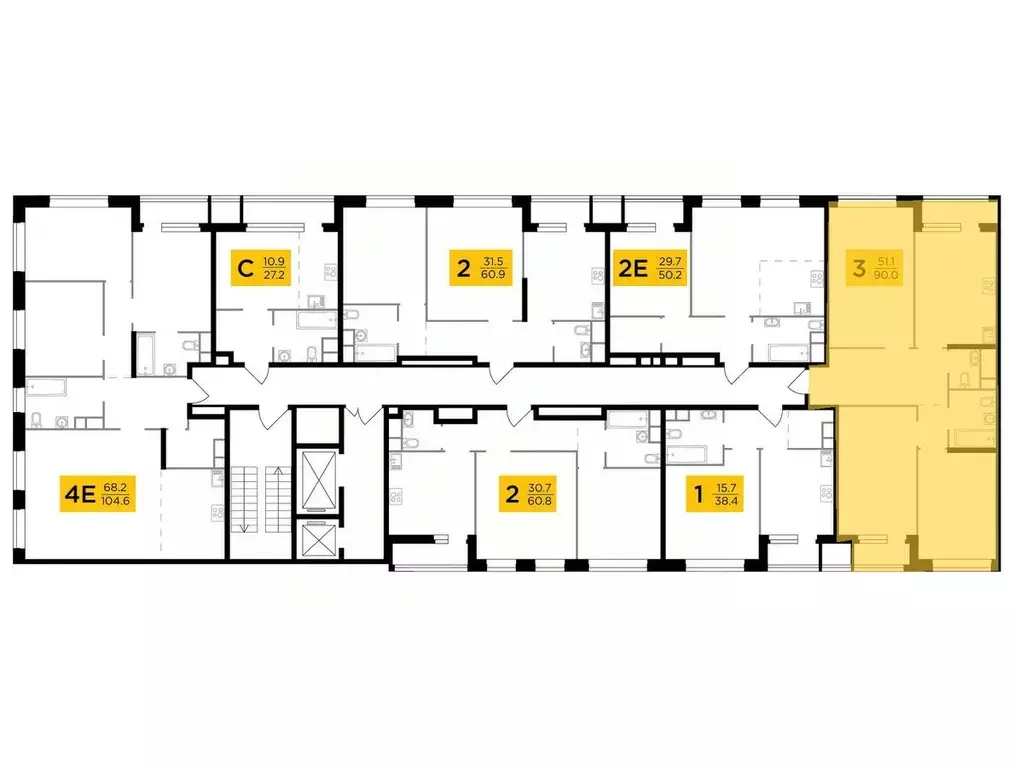 3-к кв. Москва Филатов Луг жилой комплекс, к6 (90.0 м) - Фото 0